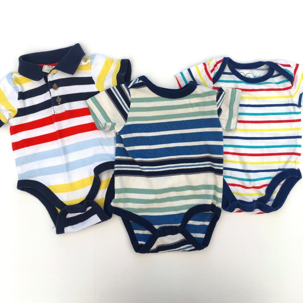 Baby Boy 0-3 Month Onesies 3 PC
